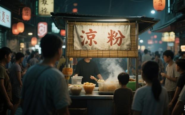 夜市裡的陰涼攤