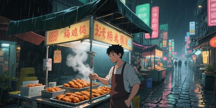 夜市裡的紅絲線