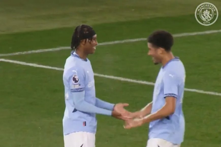 England legend’s son scores stunning 22-minute hat-trick for Manchester City youth team after half-time substitution