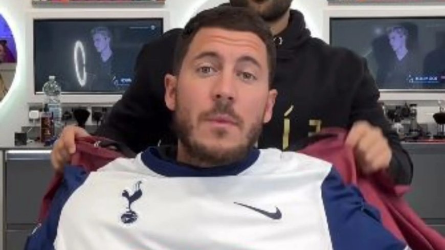 Chelsea fans love Eden Hazard’s reaction after barber tries to troll him with Tottenham prank