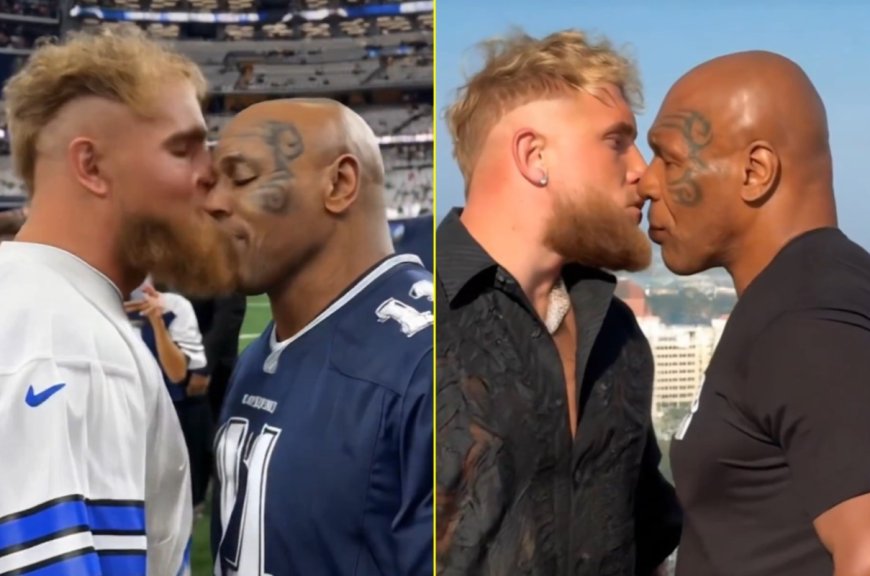 ‘Most bizarre thing of all-time’ – Jake Paul leaves fans stunned as he posts AI video of him kissing Mike Tyson ahead of fight