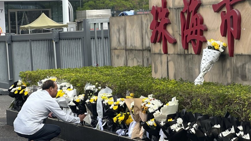 Residents in a southern Chinese city mourn 35 people killed in a car-ramming attack