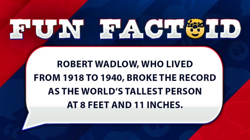 Fun Facts: The tallest man ever recorded stood almost 9 feet