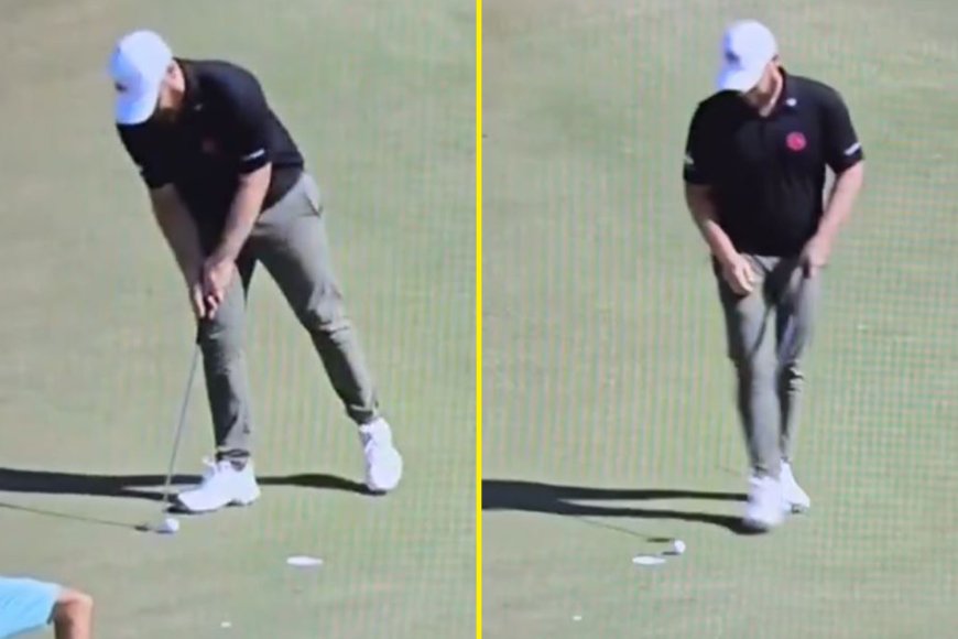 ‘Oh my goodness!’ – Tyrrell Hatton misses one-foot putt and even broadcaster was caught off-guard