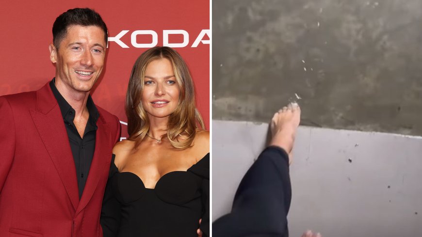 Barcelona star Robert Lewandowski’s home flooded as wife Anna shares video after ‘extreme danger’ red alert