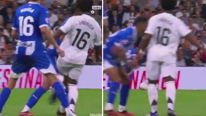 Fans left stunned that Real Madrid star Endrick escaped red card after kneeing opponent in the groin