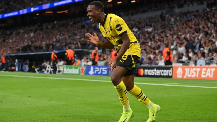 Borussia Dortmund’s English starlet Jamie Gittens creates history with goal against Real Madrid