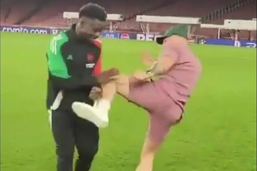 ‘Be careful’ – Unseen footage shows Conor McGregor scaring the life out of Bukayo Saka