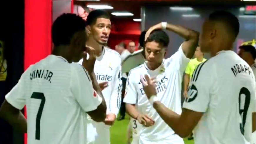 Watch Jude Bellingham’s expletive-laden instructions to Mbappe and Co at half-time of Real Madrid draw