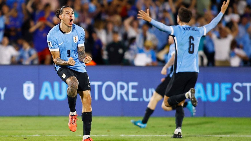 Darwin Nunez spotted celebrating in ex-Everton defenders face after Uruguay’s late winner