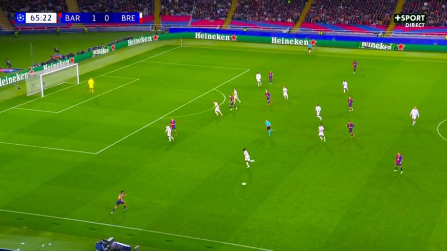 WATCH: Barcelona double advantage over Brest courtesy of Dani Olmo