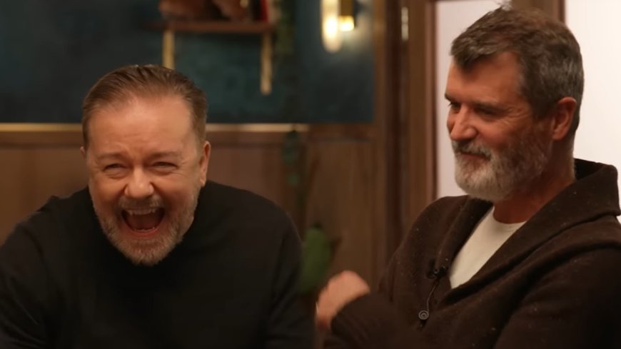 Roy Keane teased by Ricky Gervais over car park incident after Overlap appearance