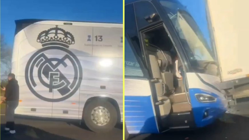 Real Madrid team bus crashes into lorry on M40 after Liverpool defeat