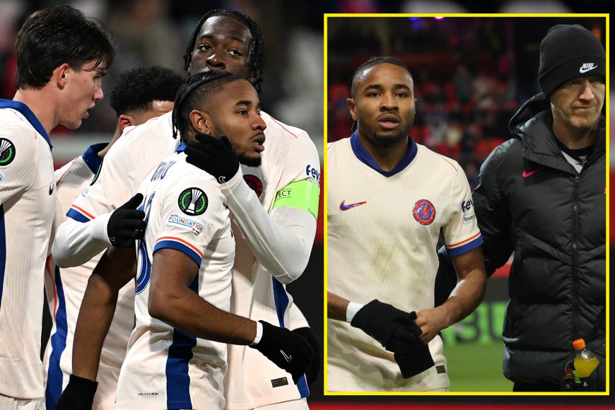 Christopher Nkunku creates Chelsea history with stunning first – before being substituted with injury in worrying scenes