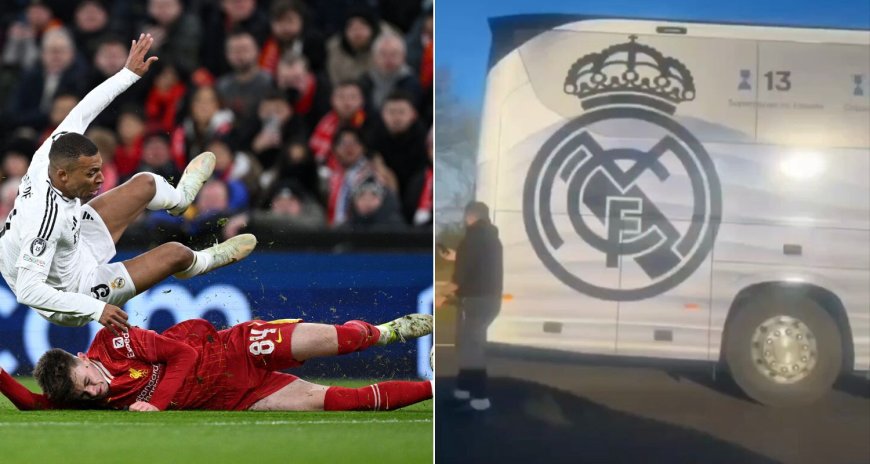 Real Madrid’s night went from bad to worse after being involved in a crash following Liverpool defeat