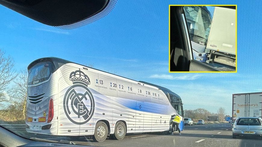 Real Madrid team bus involved in crash on M40 after Liverpool defeat