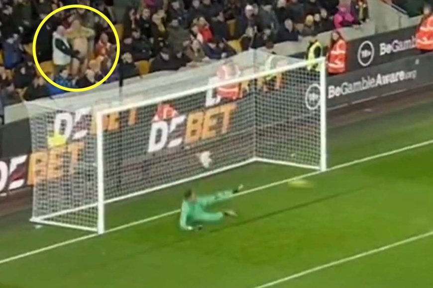 Cameras catch bizarre moment ‘desperate’ Premier League fan strips down to pants to put off penalty taker