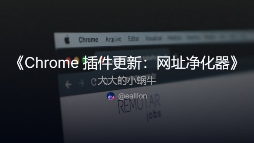 Chrome 插件更新：网址净化器