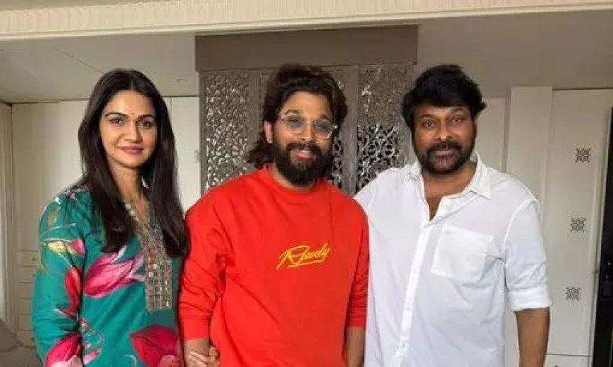 Allu Arjun family at Chiranjeevi's house