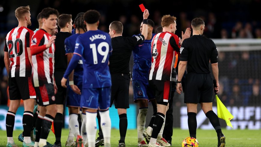 Premier League explain why Marc Cucurella was sent off after final whistle in Chelsea win against Brentford