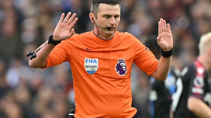 Referee Michael Oliver admits he made ‘mistake’ before Crystal Palace goal against Brighton