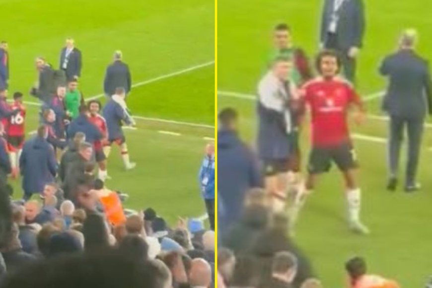 Joshua Zirkzee spotted goading Man City fans after full-time whistle