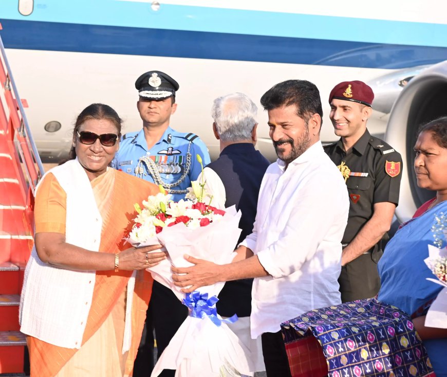 President Droupadi Murmu arrives in Telangana for five-day visit