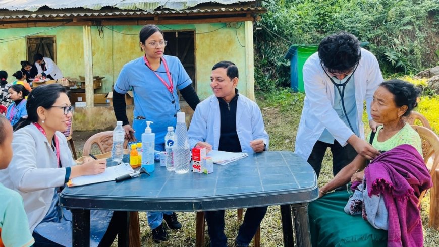 USTM Outreach: PA Sangma Medical College & Hospital conducts free health camp at Amphanggre Village