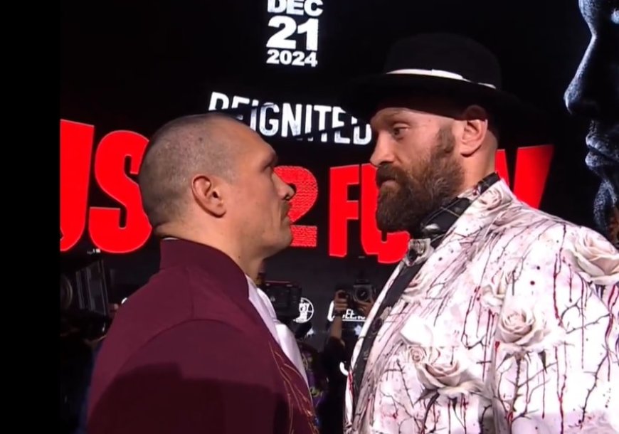 11-Minute Stare-Down As Oleksandr Usyk, Tyson Fury Set For Riyadh Rematch