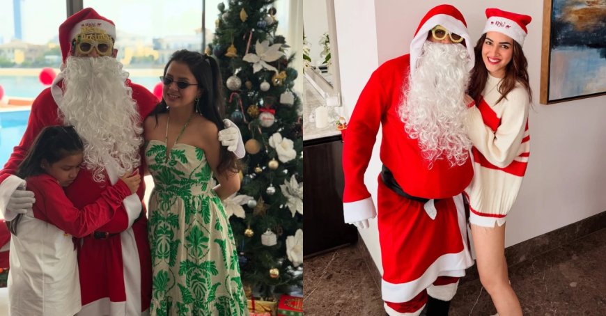 MS Dhoni turns Santa Claus for his family and Kriti Sanon, pictures of the Christmas celebration go viral