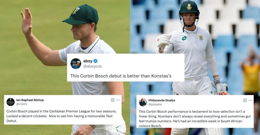 Twitter reactions: South Africa takes charge over Pakistan as Corbin Bosch delivers a stellar performance on Day 2 of Centurion Test