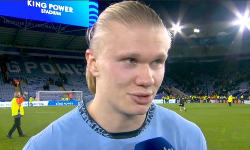 Erling Haaland drops X-rated comment during interview after Man City win