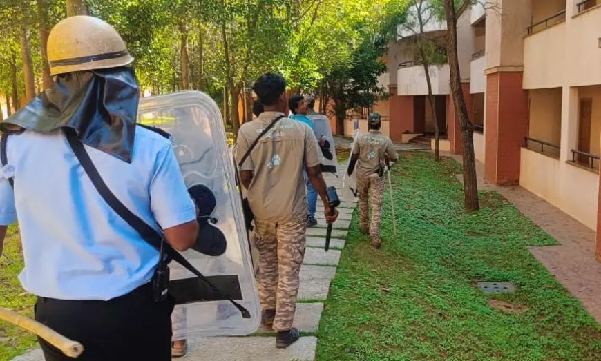 Leopard Strays into Infosys Campus in Mysuru