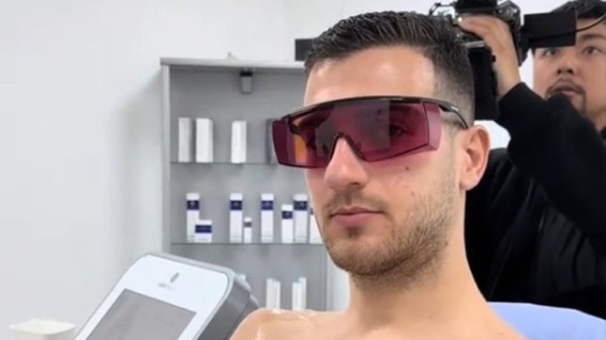 Bizarre footage emerges of Man United star Diogo Dalot getting laser hair removal amid Red Devils' alarming slump in form that has left Ruben Amorim fearing a relegation scrap