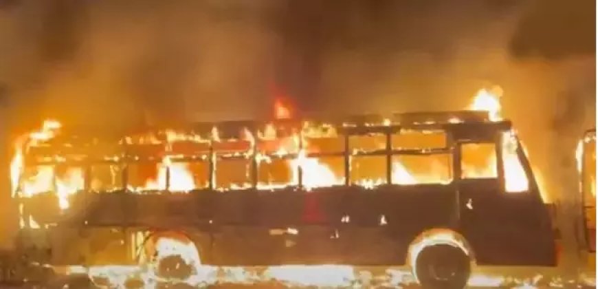 Anantapur: Travel Bus Catches Fire