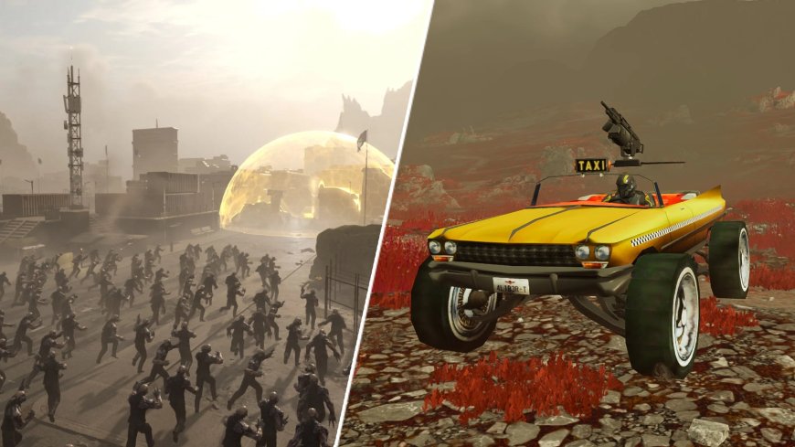 Helldivers 2 mod turns the FRV into a souped-up Crazy Taxi, so naturally here's a video of it running down Voteless while blasting The Offspring