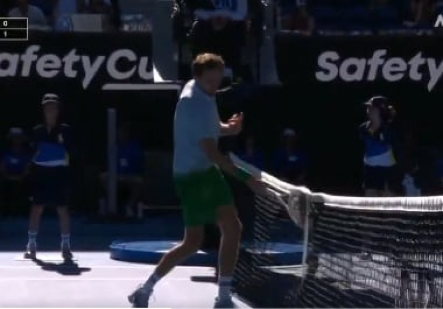 Medvedev Set To Pay Big Price After Smashing Racquet, Camera At Aus Open