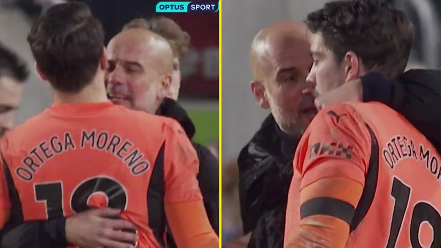 Pep Guardiola reveals what he said during animated on-pitch team talk with Stefan Ortega after Man City collapse