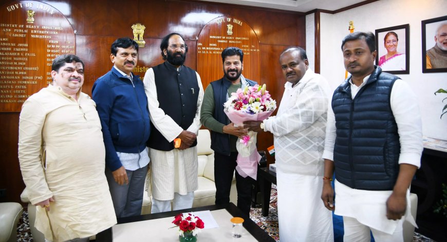 CM Revanth Seeks Centre's Support for Telangana Projects in Delhi