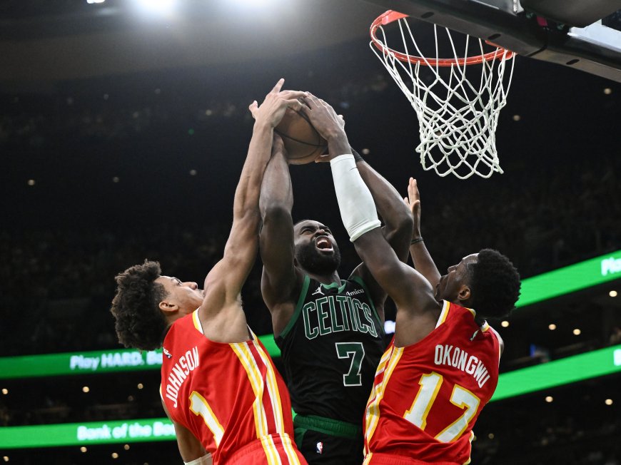 LOOK: Jaylen Brown gets blocked and other pictures of the day in the NBA