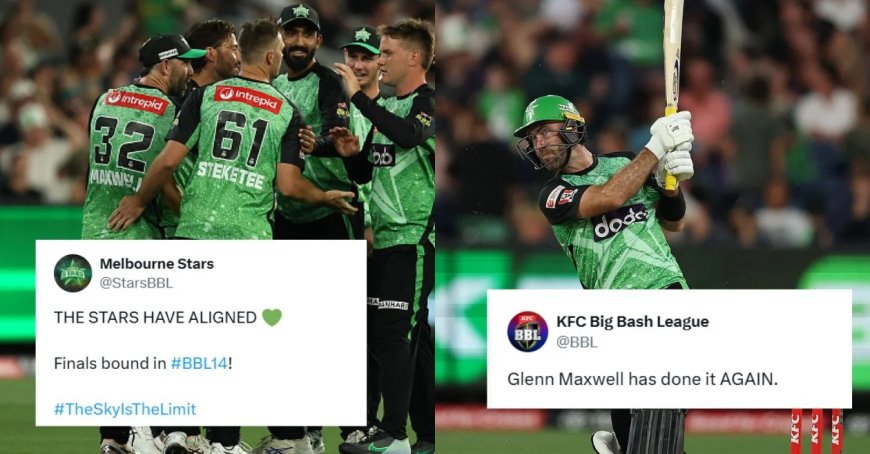 BBL|14 [Twitter reactions]: Glenn Maxwell propels Melbourne Stars into the playoffs with victory over Hobart Hurricanes