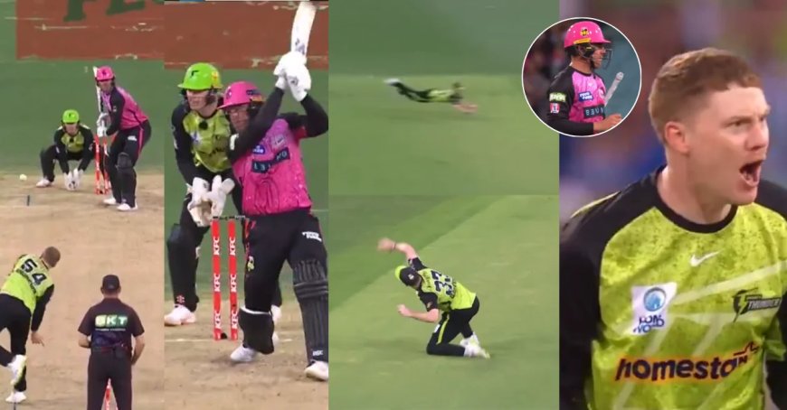 WATCH: George Garton takes a blinder to dismiss Moises Henriques in the Challenger game of the BBL|14