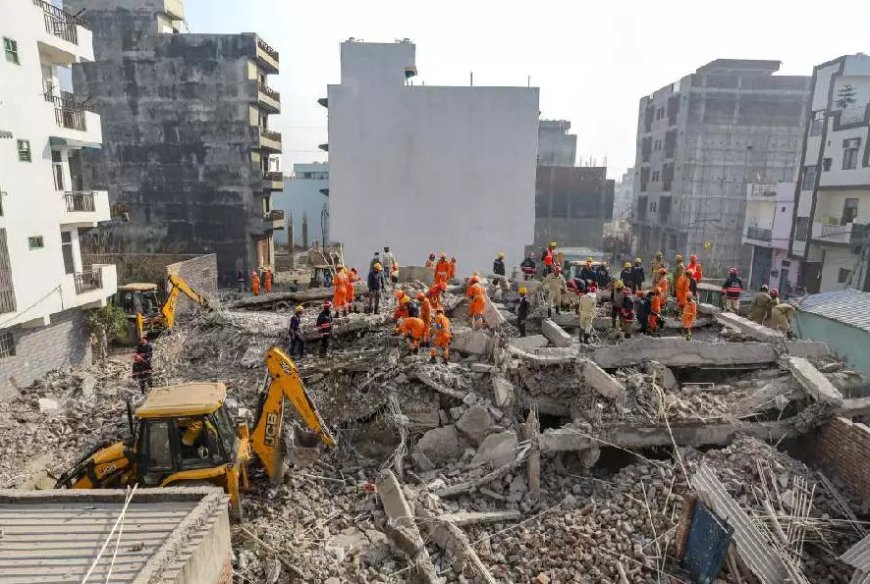 Two girls among three killed in Delhi building collapse