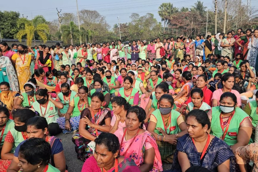 Brandix Factory Workers in Visakhapatnam Protest Over Work Hours, Wages