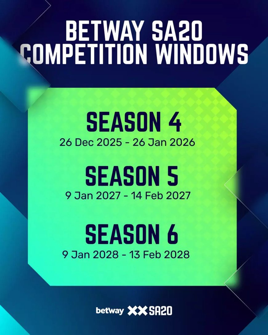 SA20 confirms competition window for the next three years