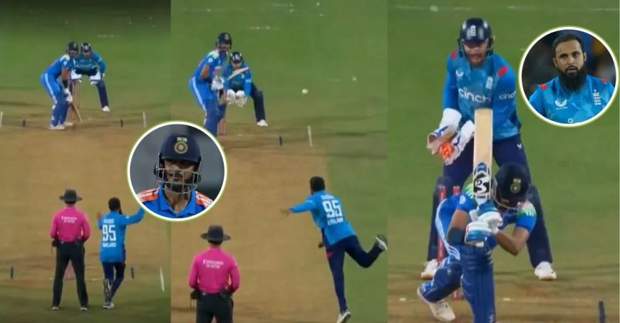 IND vs ENG [WATCH]: Adil Rashid delivers a dream ball to send Axar Patel packing in the 1st ODI