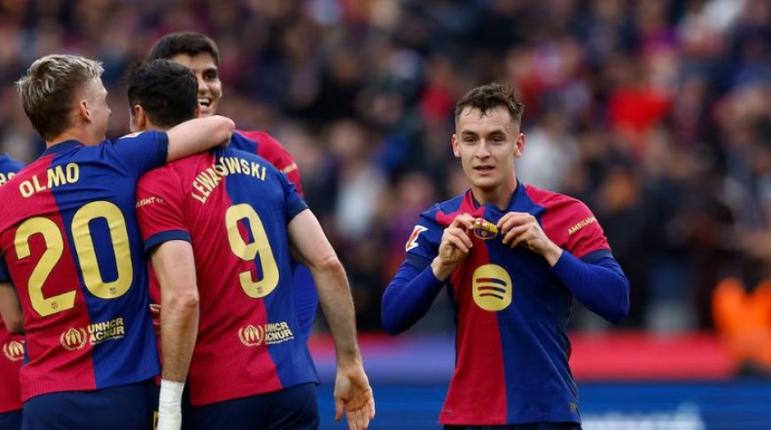 Barcelona return to La Liga summit with comprehensive victory over 10-man Real Sociedad