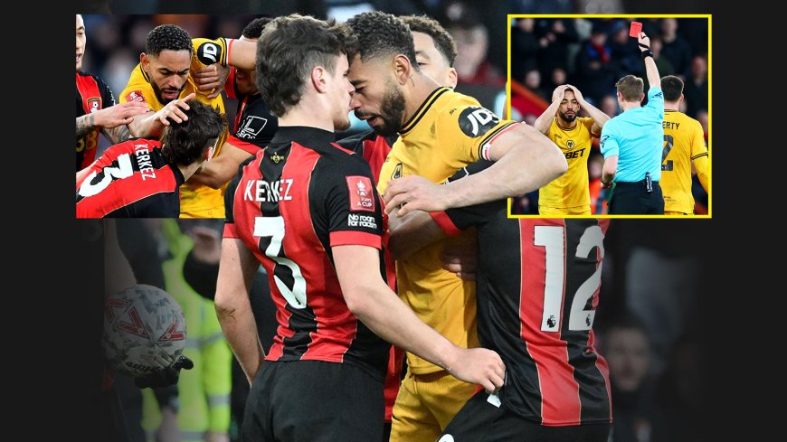 Matheus Cunha apologises to Wolves fans after going from hero to zero following red card for headbutt in FA Cup exit