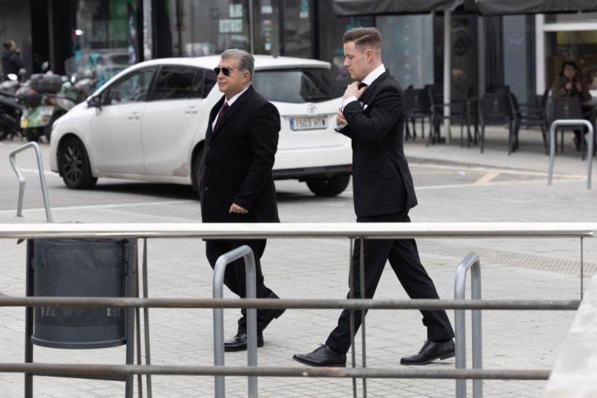 Barcelona captain Marc-Andre ter Stegen attends funeral of departed team doctor