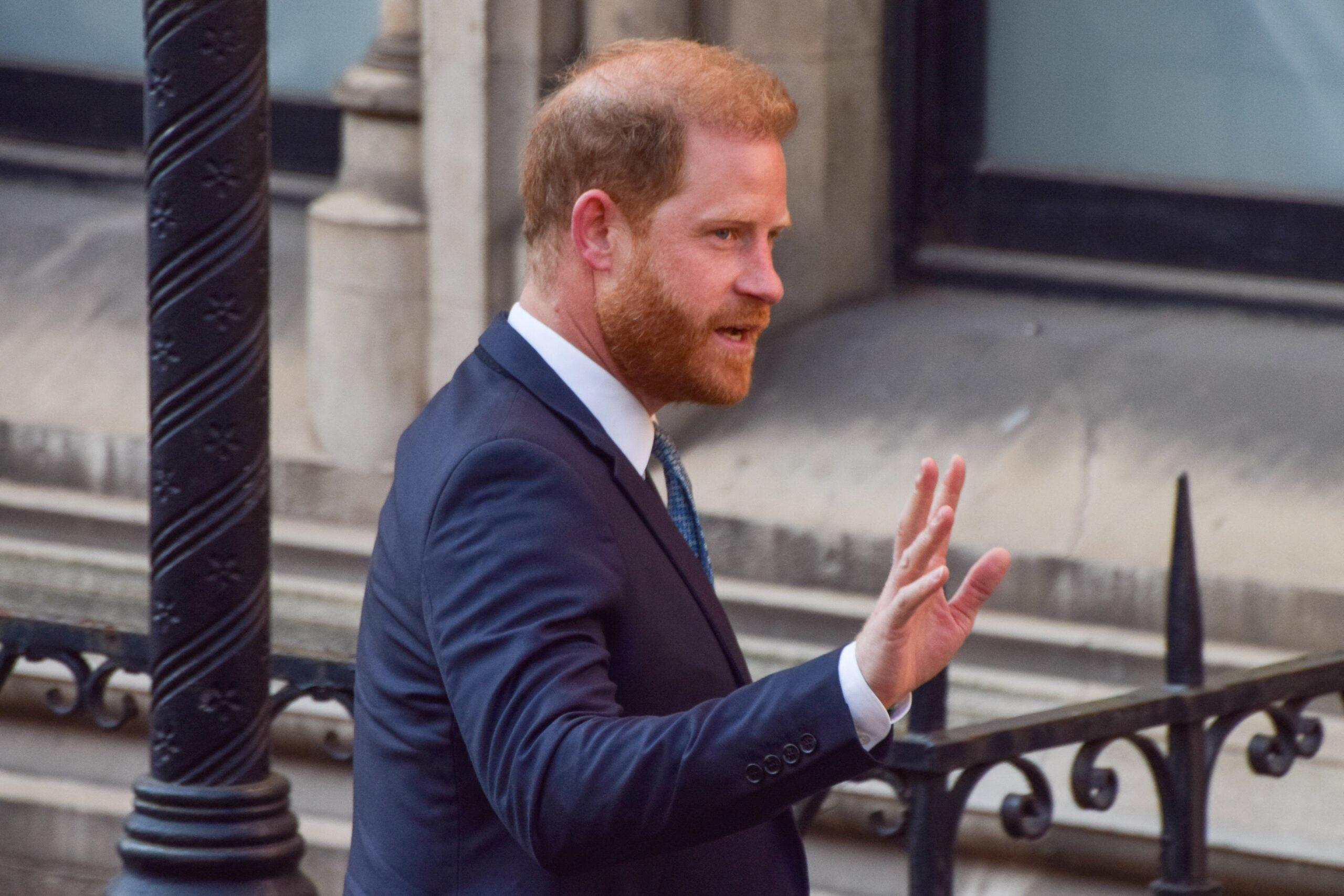 Prince Harry Arriving At The Royal Courts Of Justice